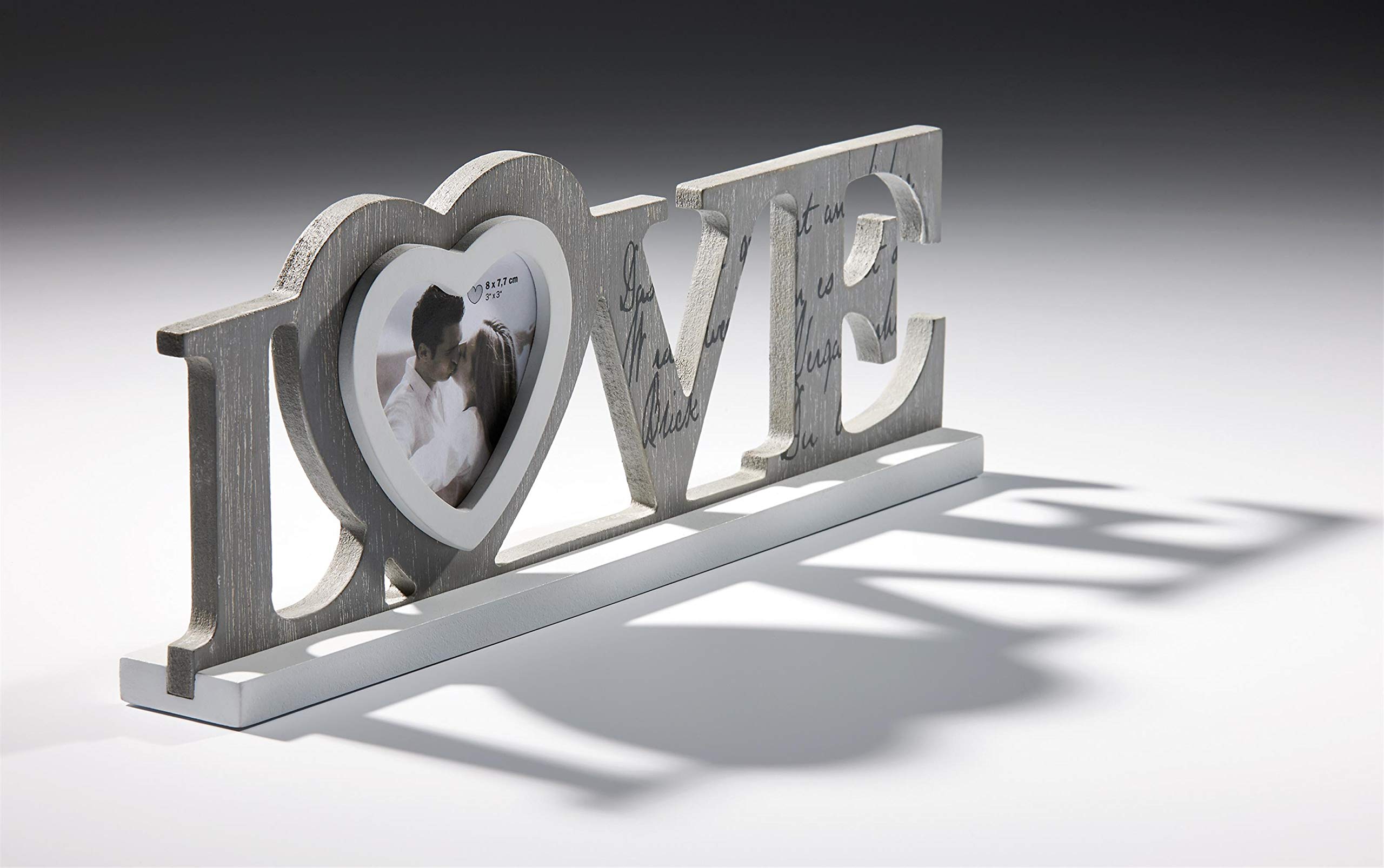 walther design Love YF199D cadre photo bois gris 9x9 cm