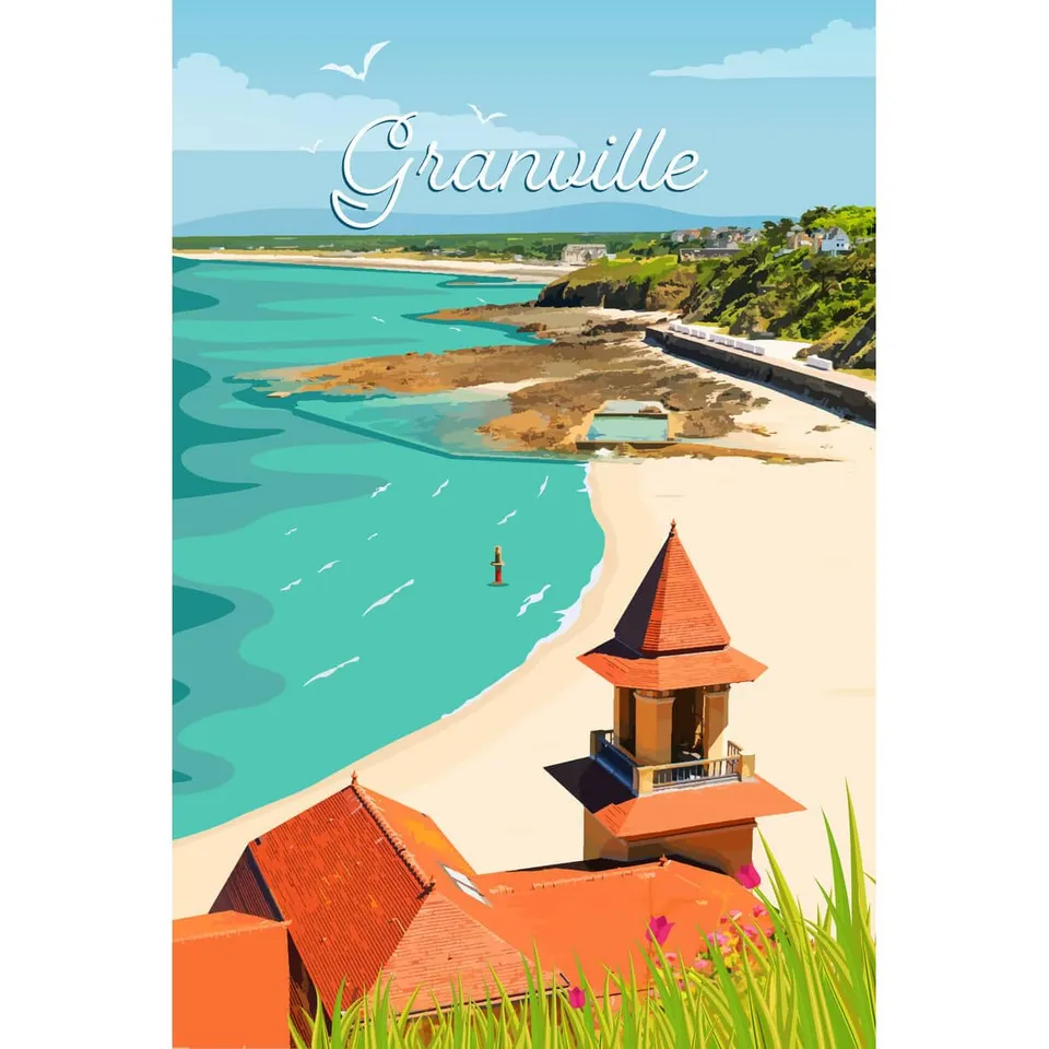 Ceanothe Art de nos régions Plat Gousset Granville tableau toile 45x65 cm