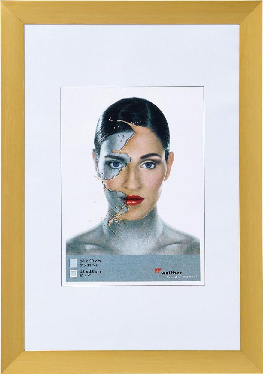 walther design Spacy cadre alu 30x45 cm noir mat brossé