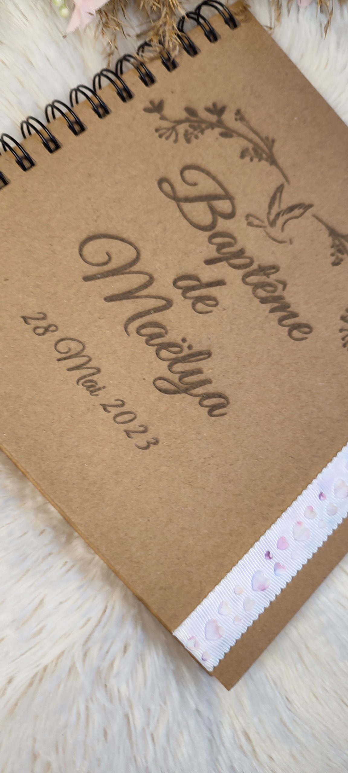 Creat’Angel livre d’or kraft 25x25 cm anniversaire