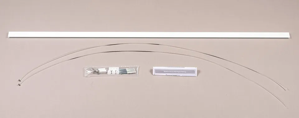 walther design rail tableau blanc 1 m aluminium avec crochets