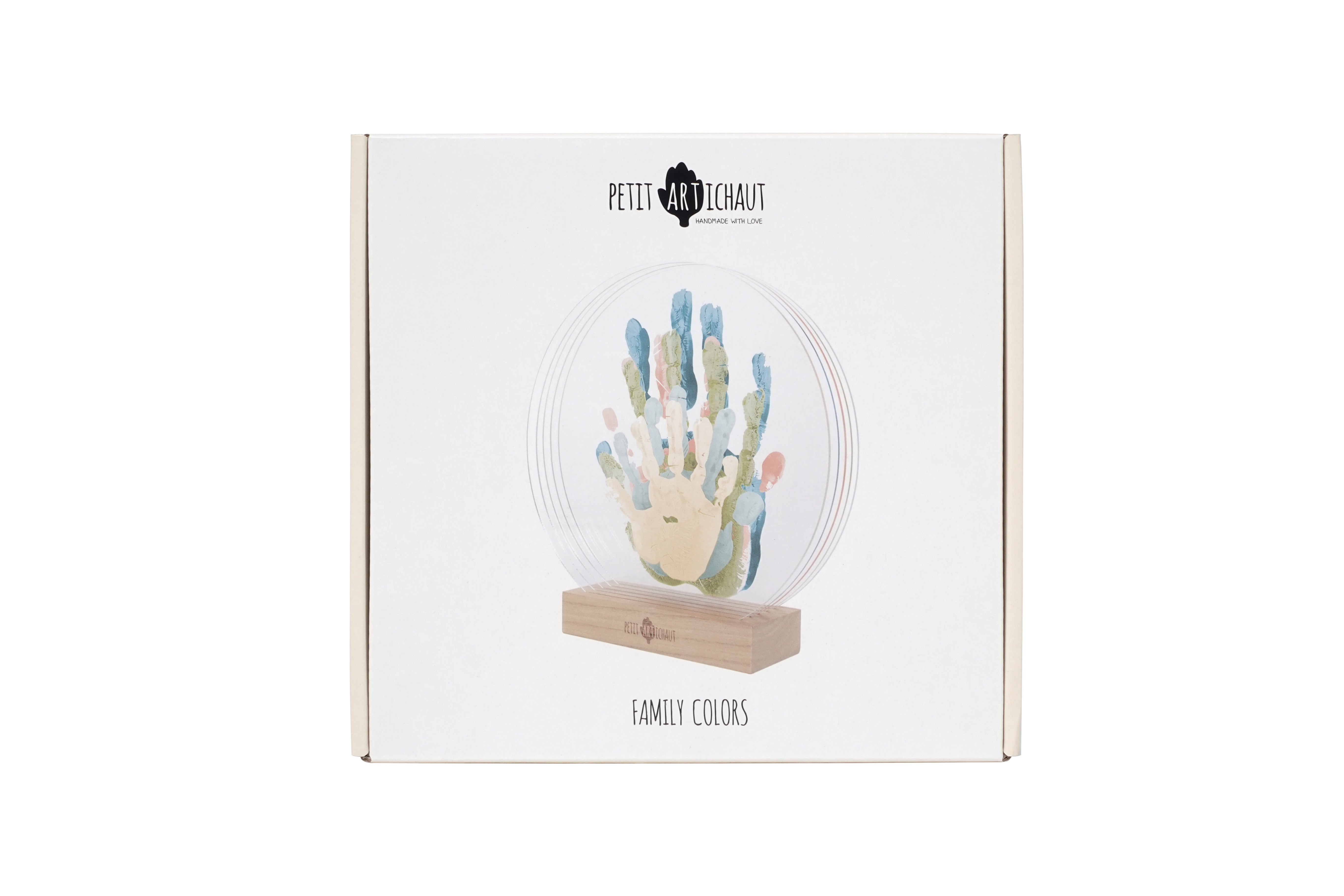 Petit Artichaut Family Colors tableau empreintes 5 panneaux