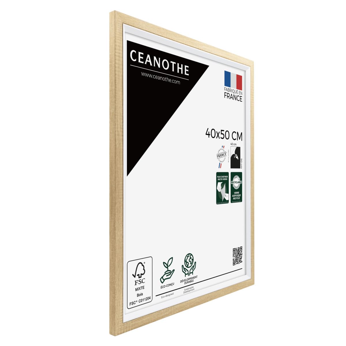 Ceanothe Actual cadre photo 40x50 cm brut blanc incassable