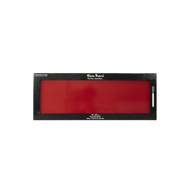 Ceanothe tableau mémo verre rouge 30x80 cm magnétique effaçable