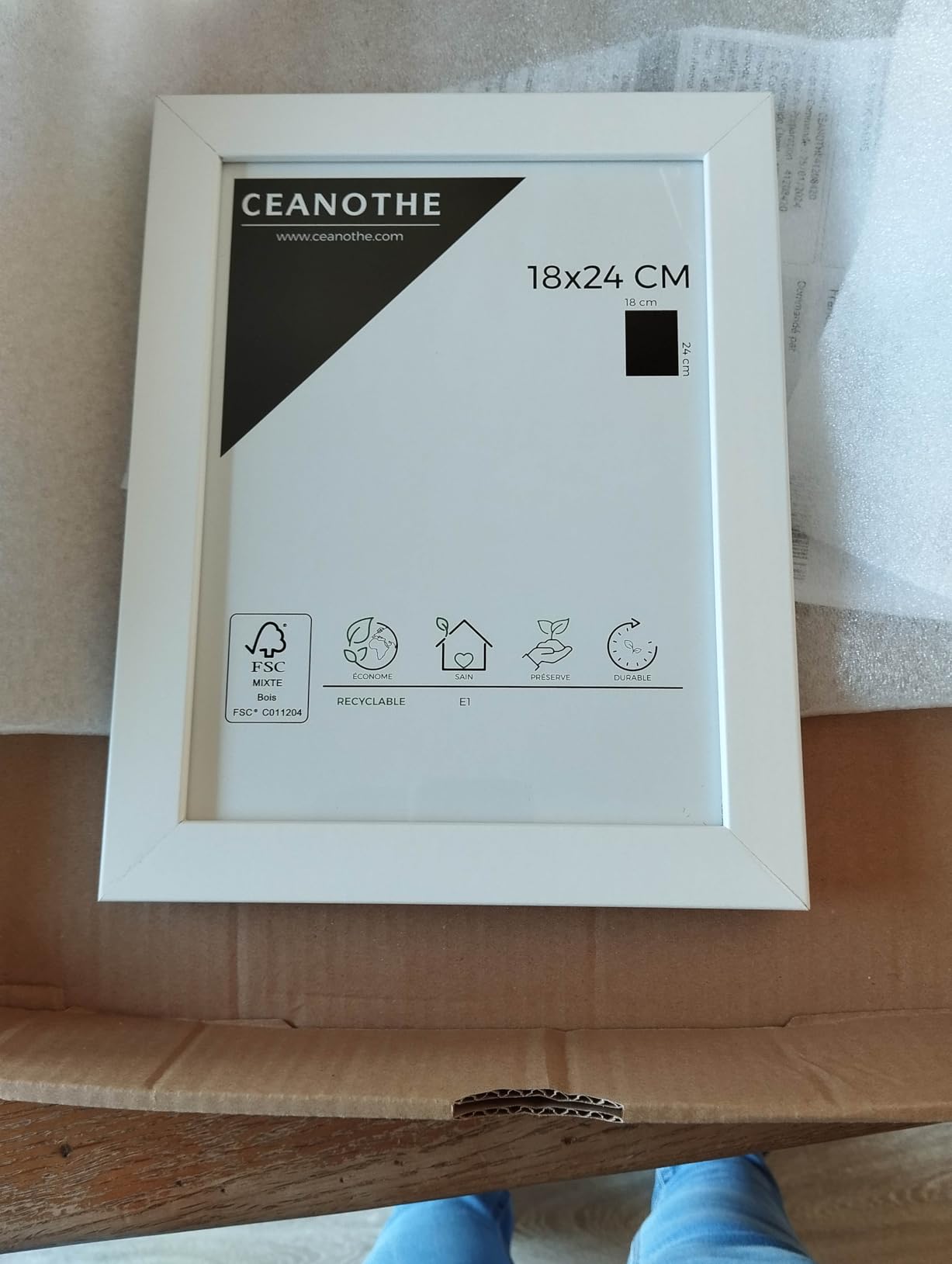 Ceanothe Brio 104333 cadre photo blanc 18x24 cm mat
