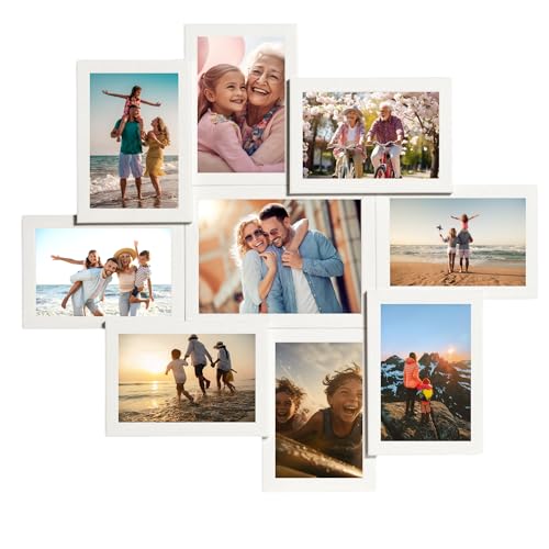 Victor Shabby cadre photo collage 9 photos 10x15 cm blanc