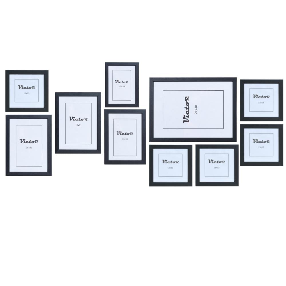 Victor Klee set 10 cadres photo noir bois multi-formats