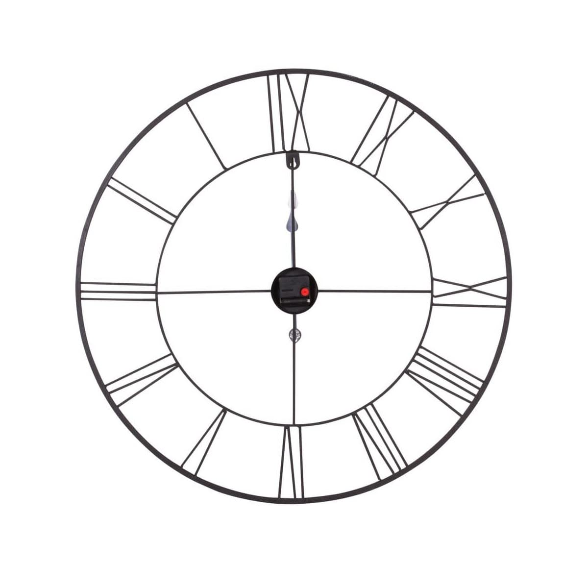 Ceanothe 34458 horloge 80 cm forge noir métal