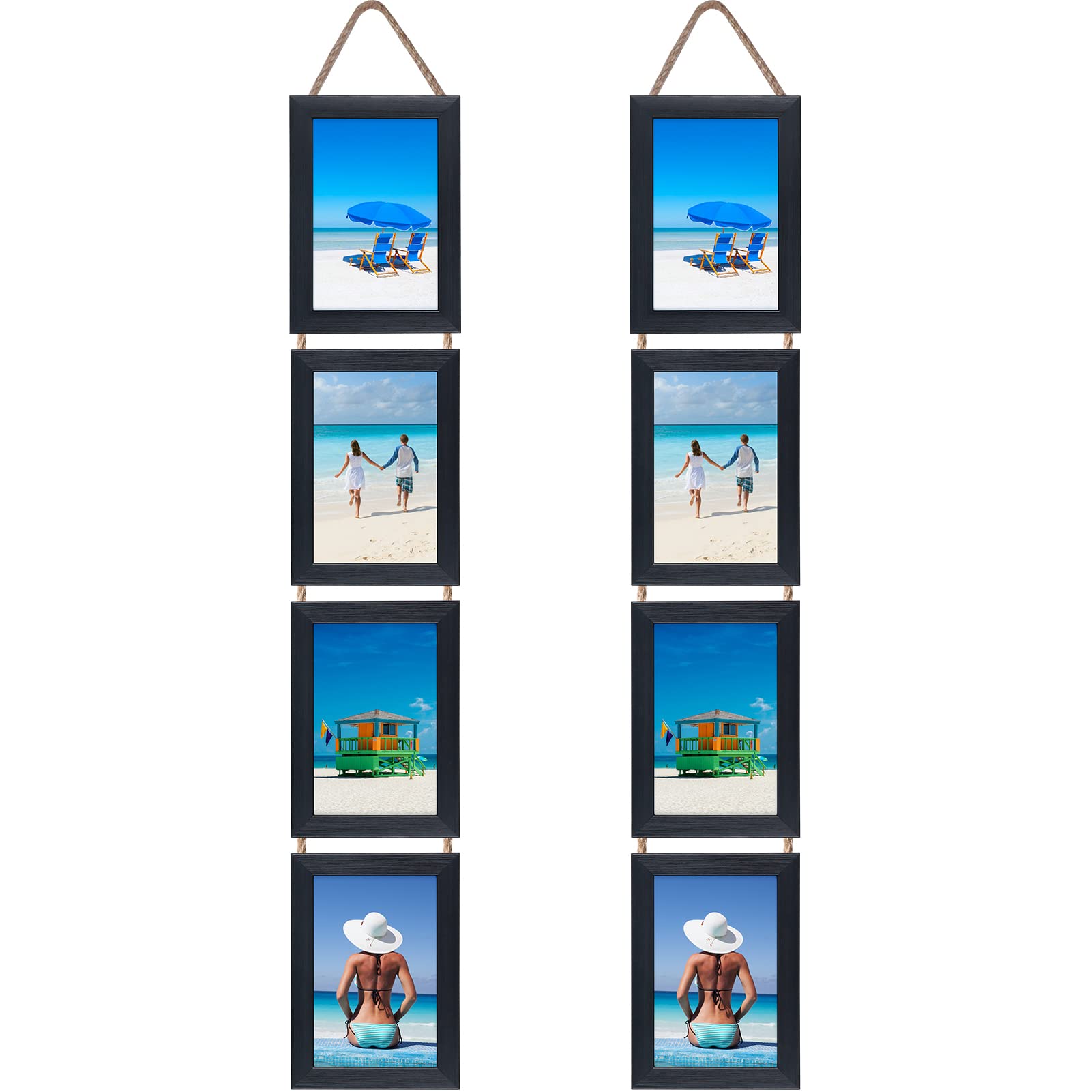 EYMPEU cadre photo corde 10x15 cm gris 8 photos