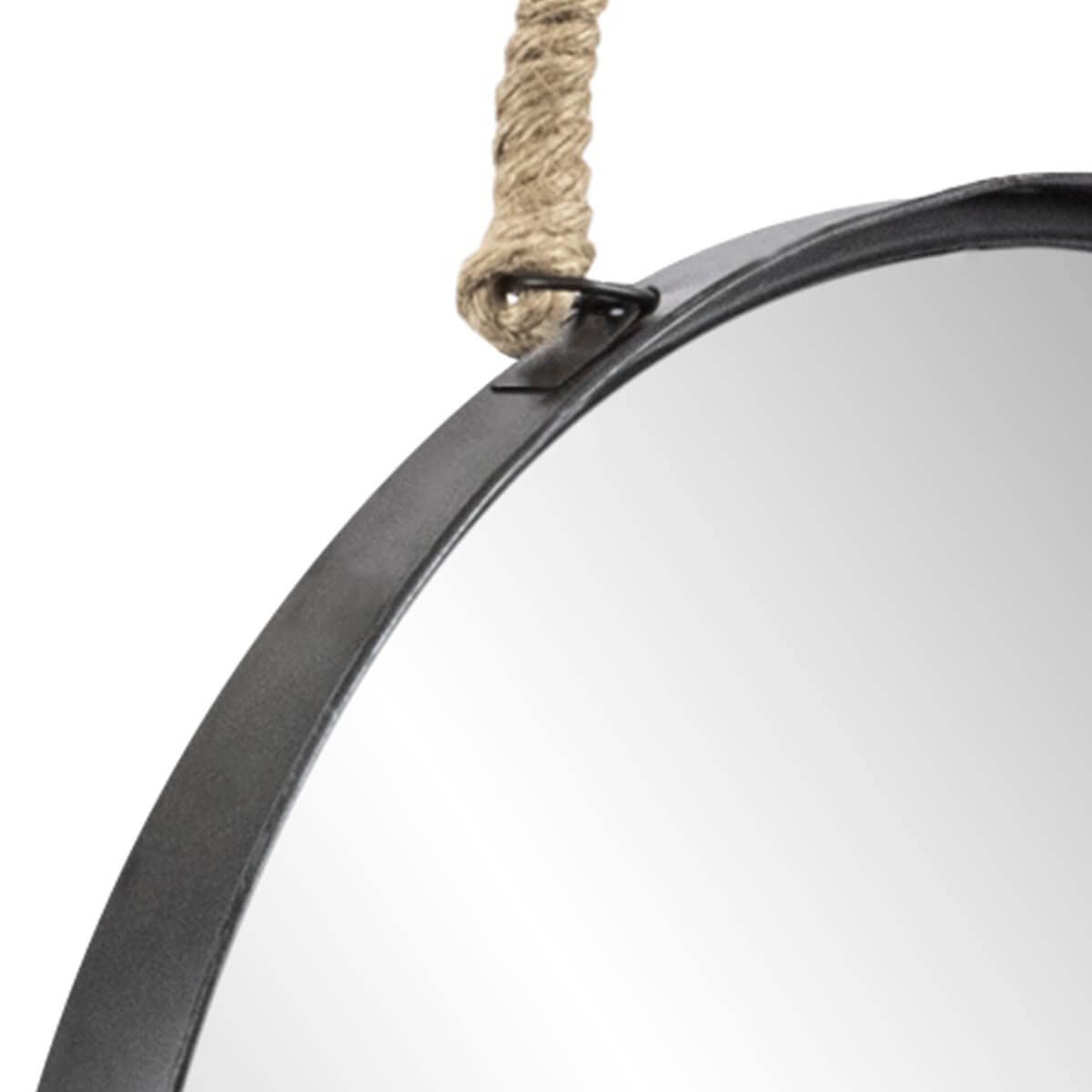 Ceanothe Brio Miroir Hublot Industriel Noir 50 cm