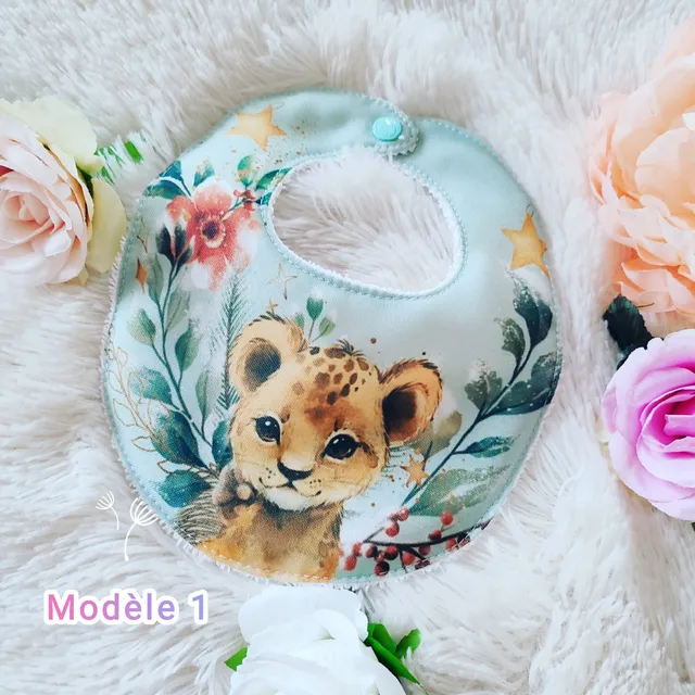 Creat’Angel bavoir bébé coton prénom personnalisé