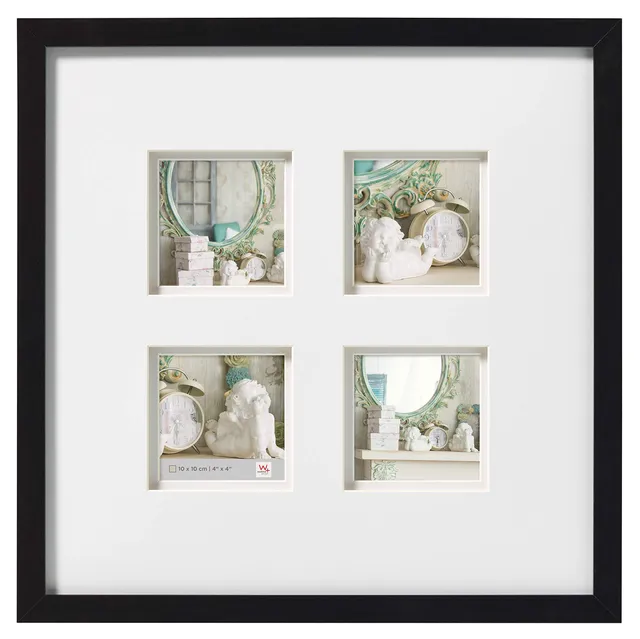 Walther Design Stockholm cadre 4 photos 10x10 cm noir