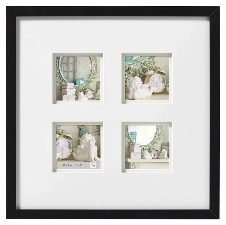 Walther Design Stockholm cadre 4 photos 10x10 cm noir