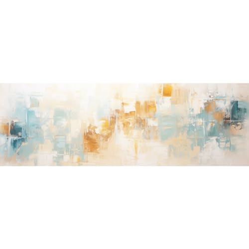 Ceanothe art moderne coloré tableau toile 30x97 cm mat