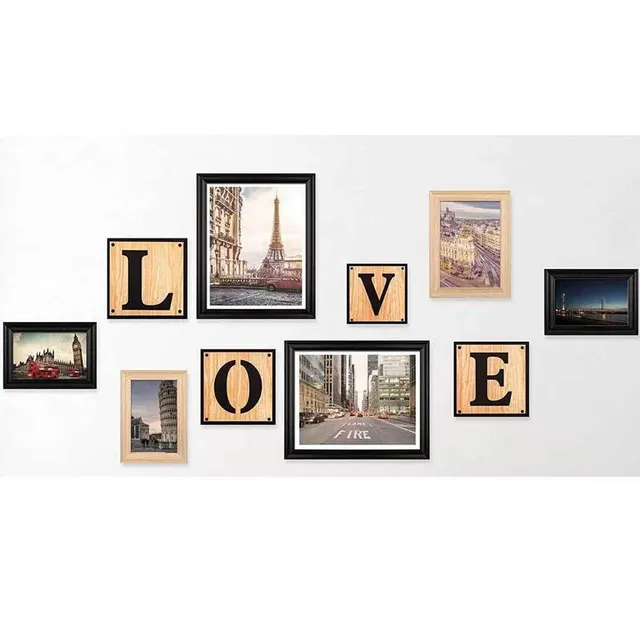 walther design Love décoration murale noir lot 10 cadres