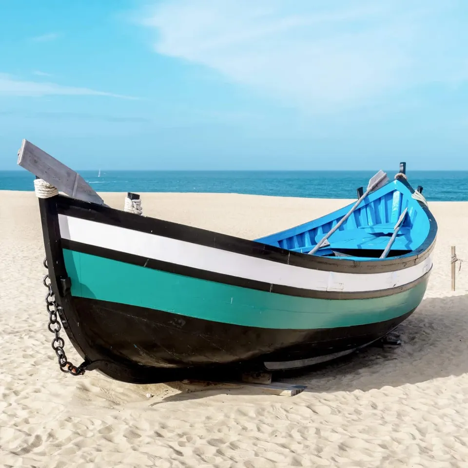 Ceanothe Barque Bleu tableau verre 30x30 cm brillant