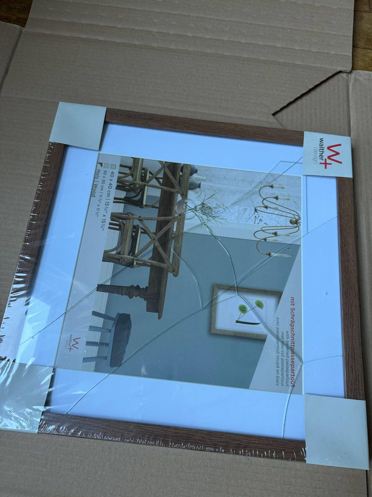 walther design Fiorito EF220P cadre photo bois chêne foncé 20x20