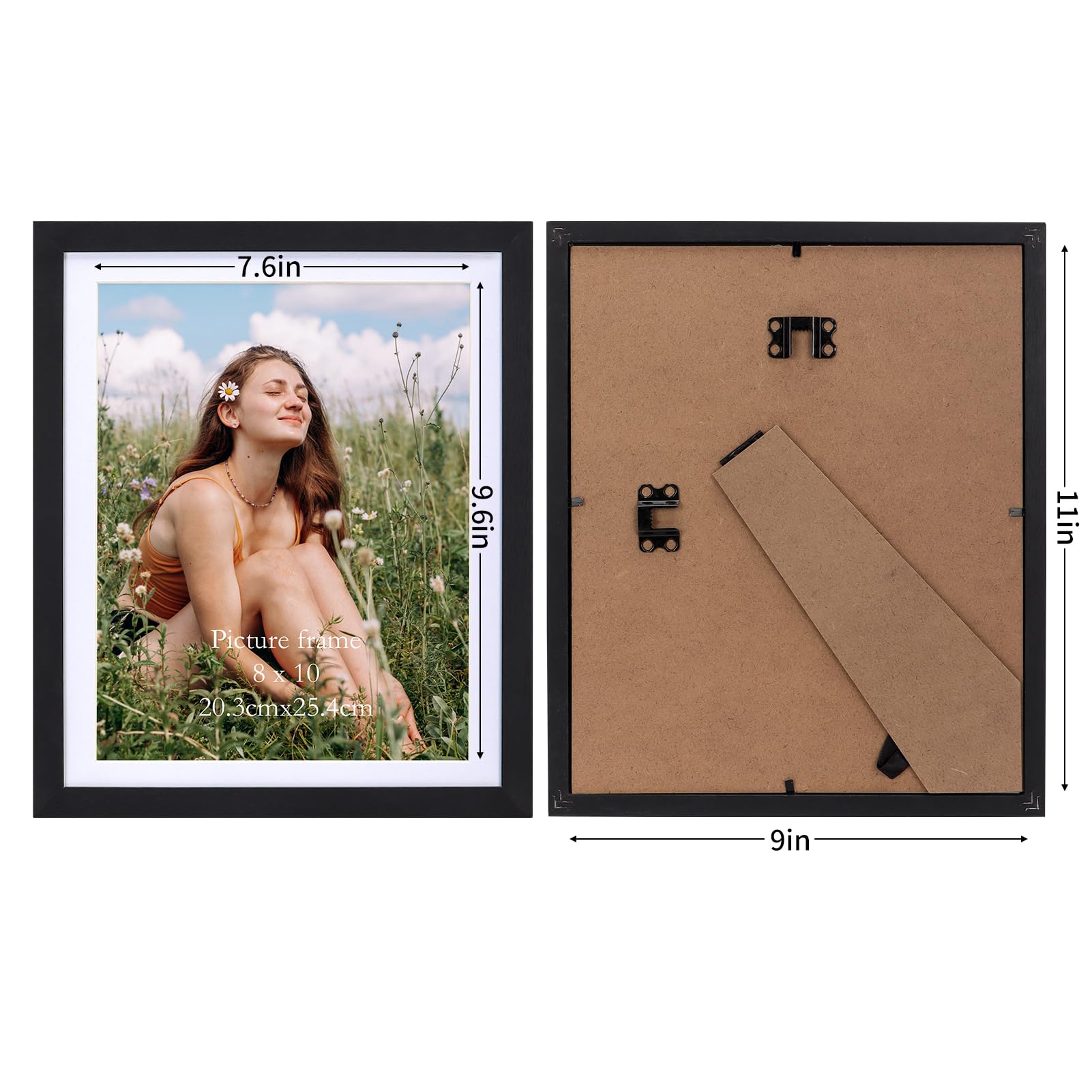 EYMPEU lot 15 cadres photo 22,9x27,9 cm noir passe-partout
