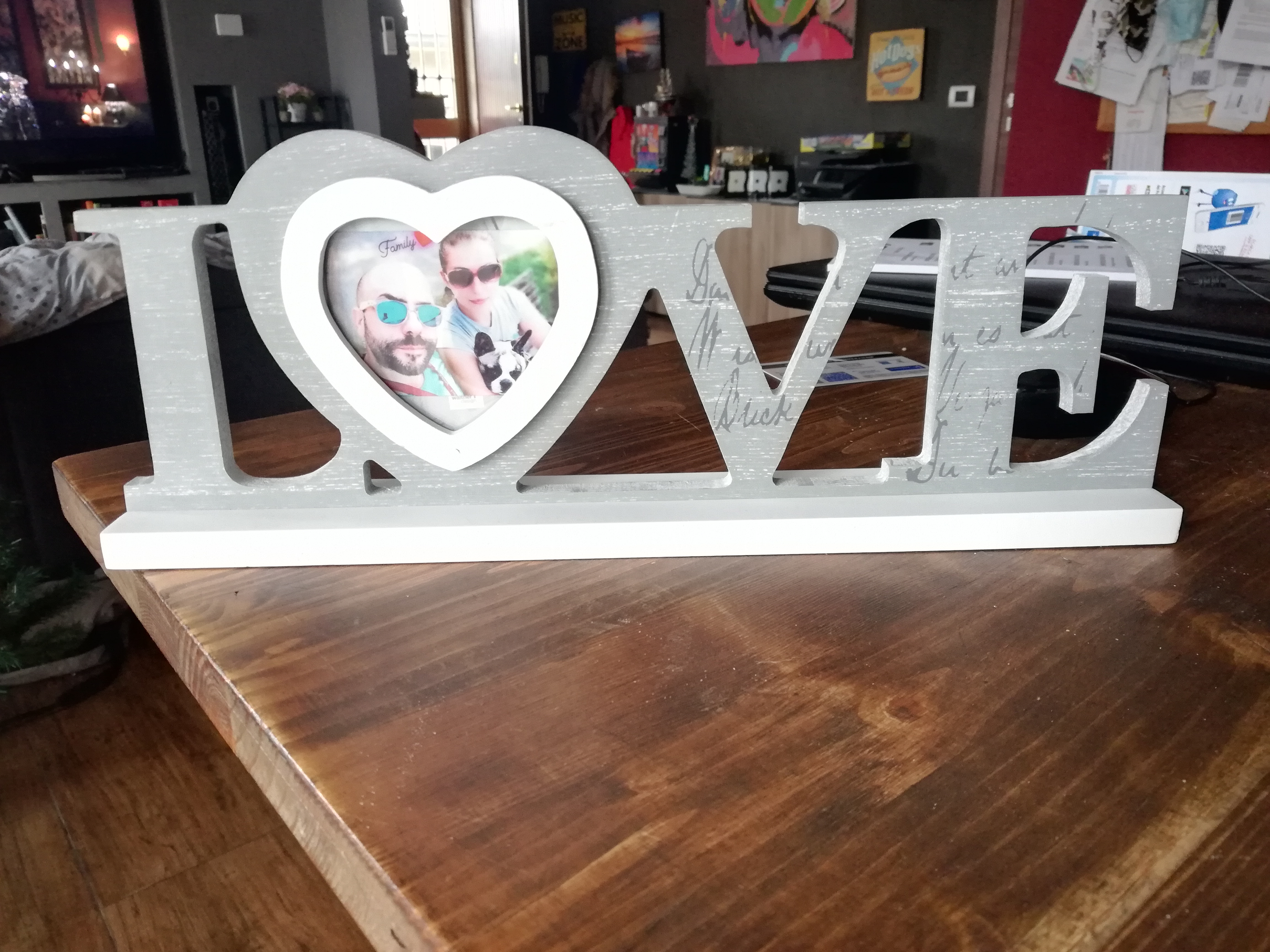 walther design Love YF199D cadre photo bois gris 9x9 cm