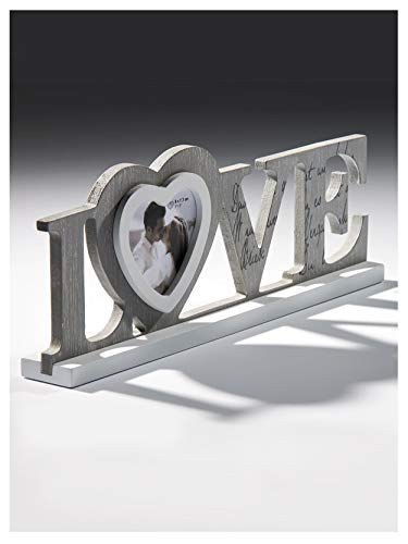 walther design Love YF199D cadre photo bois gris 9x9 cm