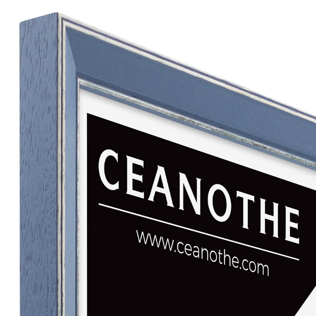 Ceanothe Vittoria cadre photo 30x40 cm bleu bois massif