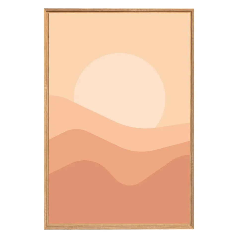Ceanothe Soleil couchant tableau encadré 65x97 cm mat