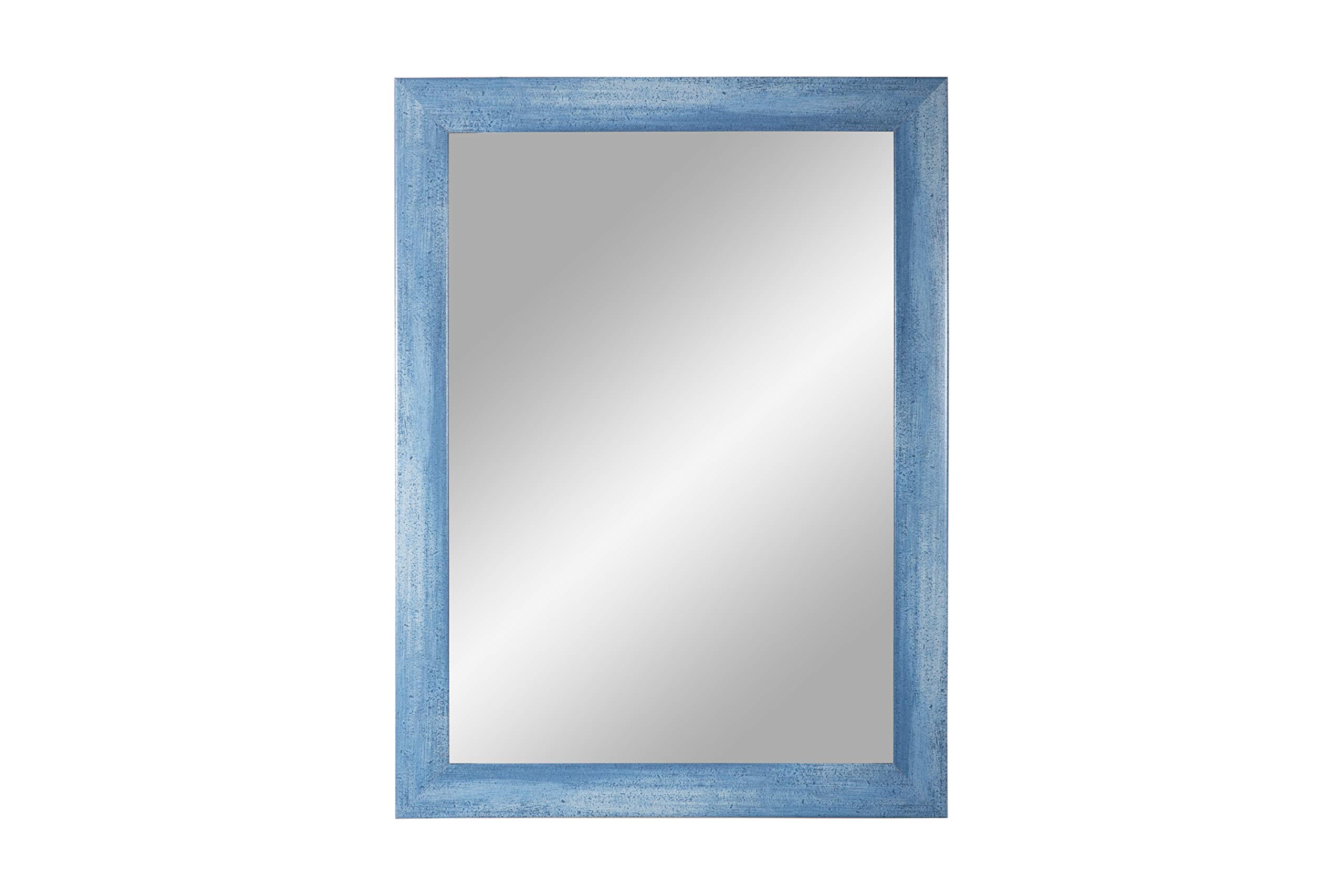 FRAMO Trend 35 miroir mural bleu clair 35x40 cm bois