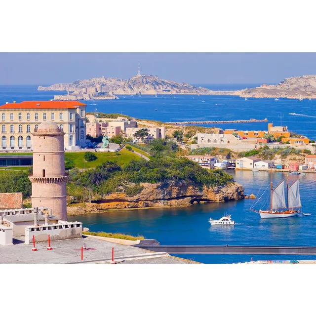 Ceanothe voilier Marseille tableau toile 45x65 cm HD
