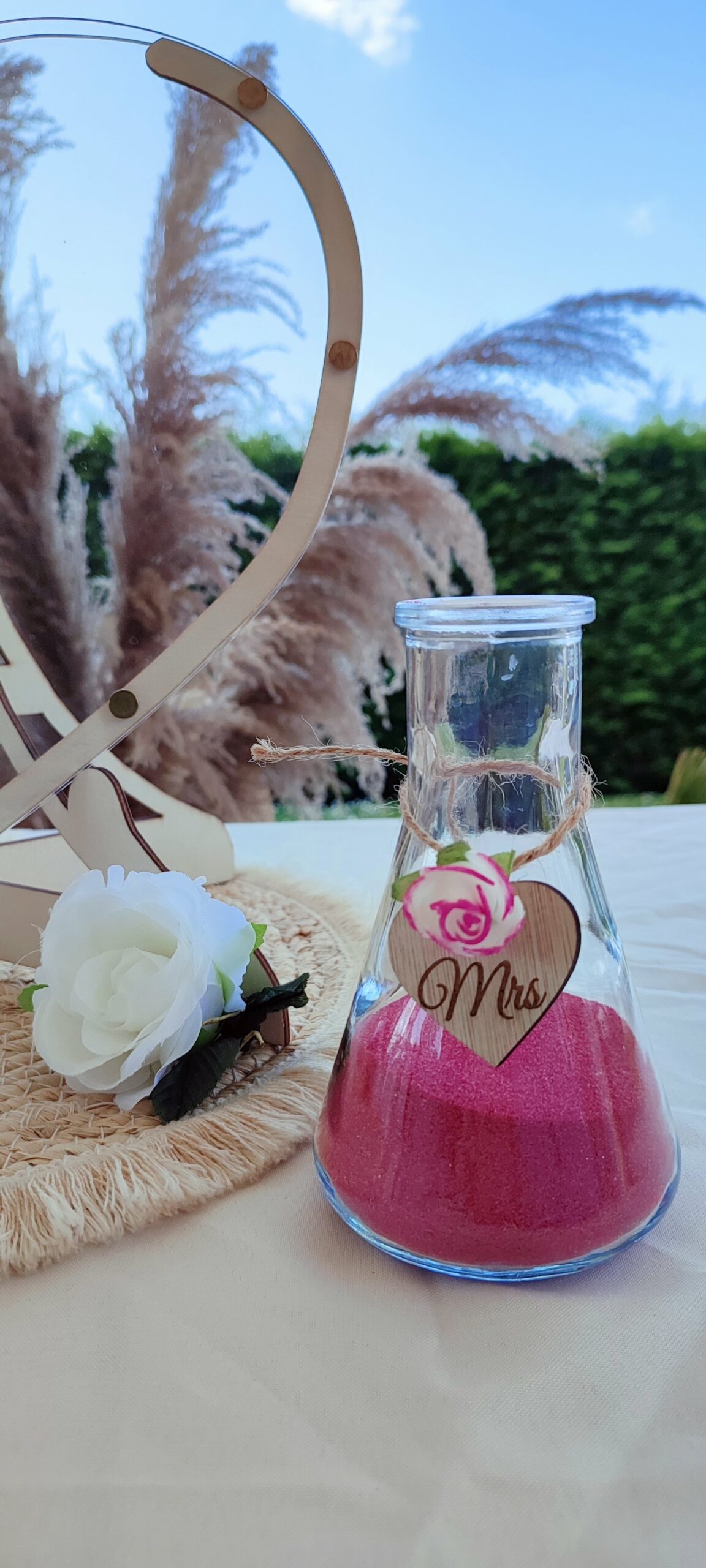Creat’Angel cérémonie du sable kit mariage verre cœur