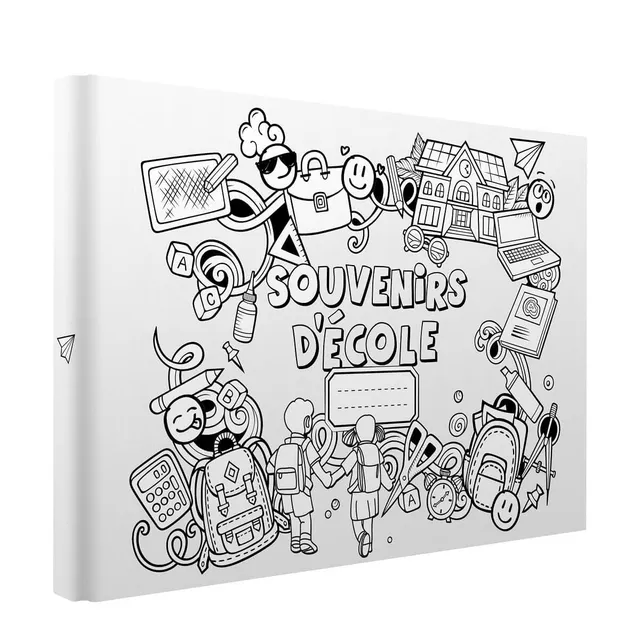 Ceanothe Souvenirs d'école album photo colorier 36 pages