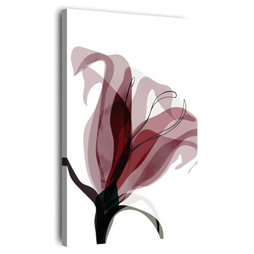 Ceanothe fleur abstraite tableau toile 65x97 cm mat