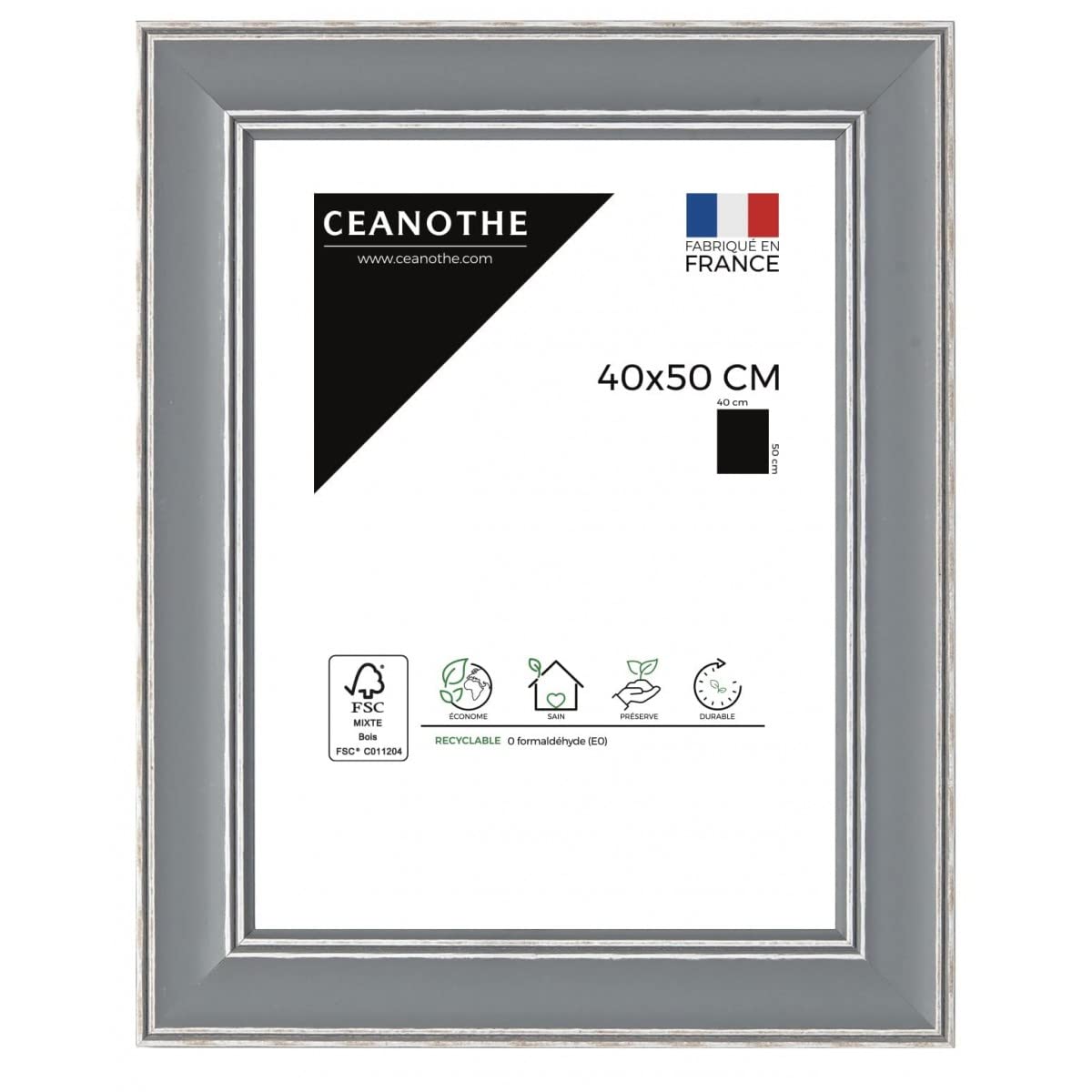 Ceanothe Constance cadre photo gris 50x70 cm