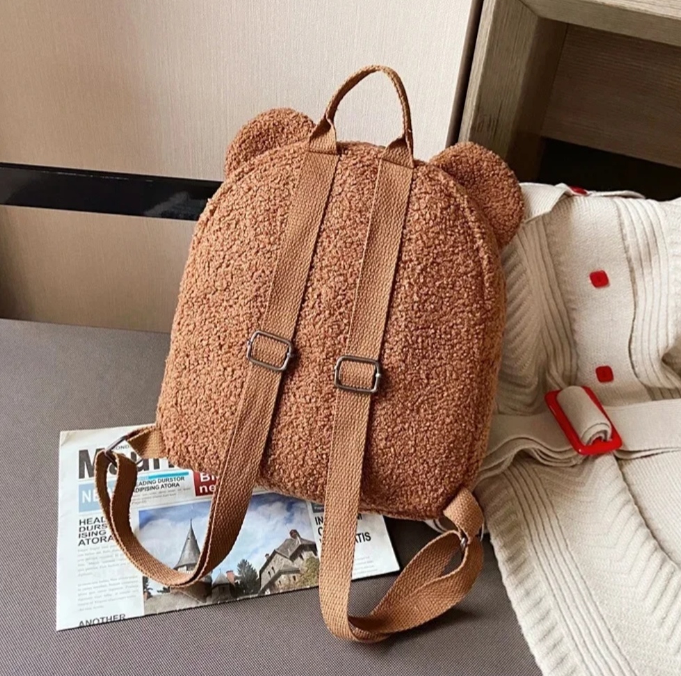 Creat’Angel Ourson sac à dos peluche 28 cm