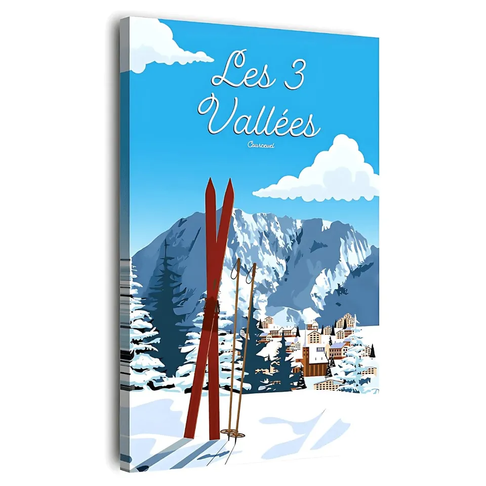 Ceanothe Art de nos régions Courchevel tableau toile 30x45 cm montagne