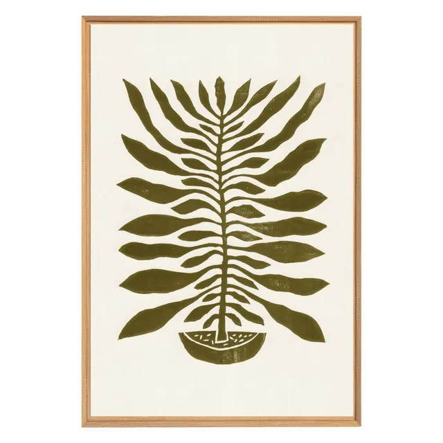 Ceanothe Feuille Verte tableau encadré 65x97 cm mat