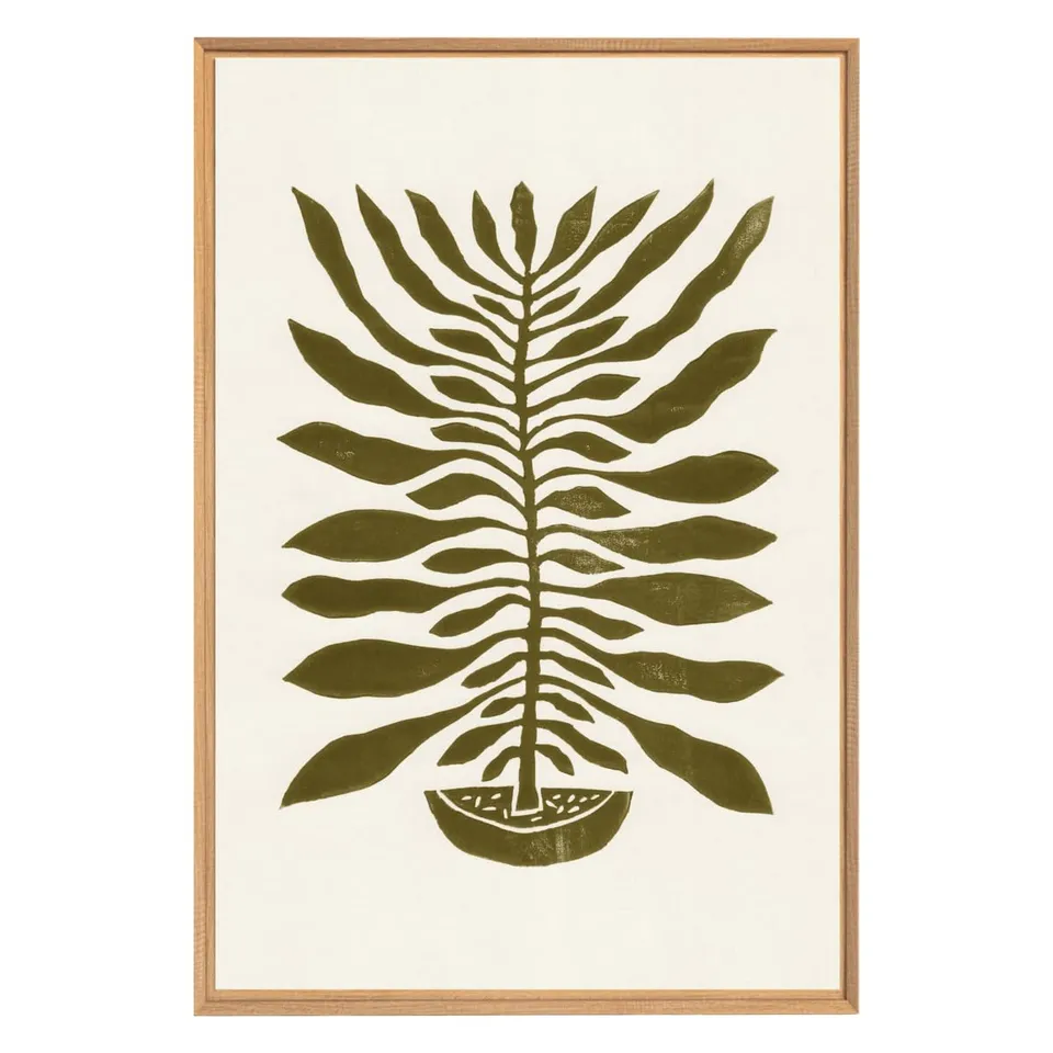 Ceanothe Feuille Verte tableau encadré 65x97 cm mat