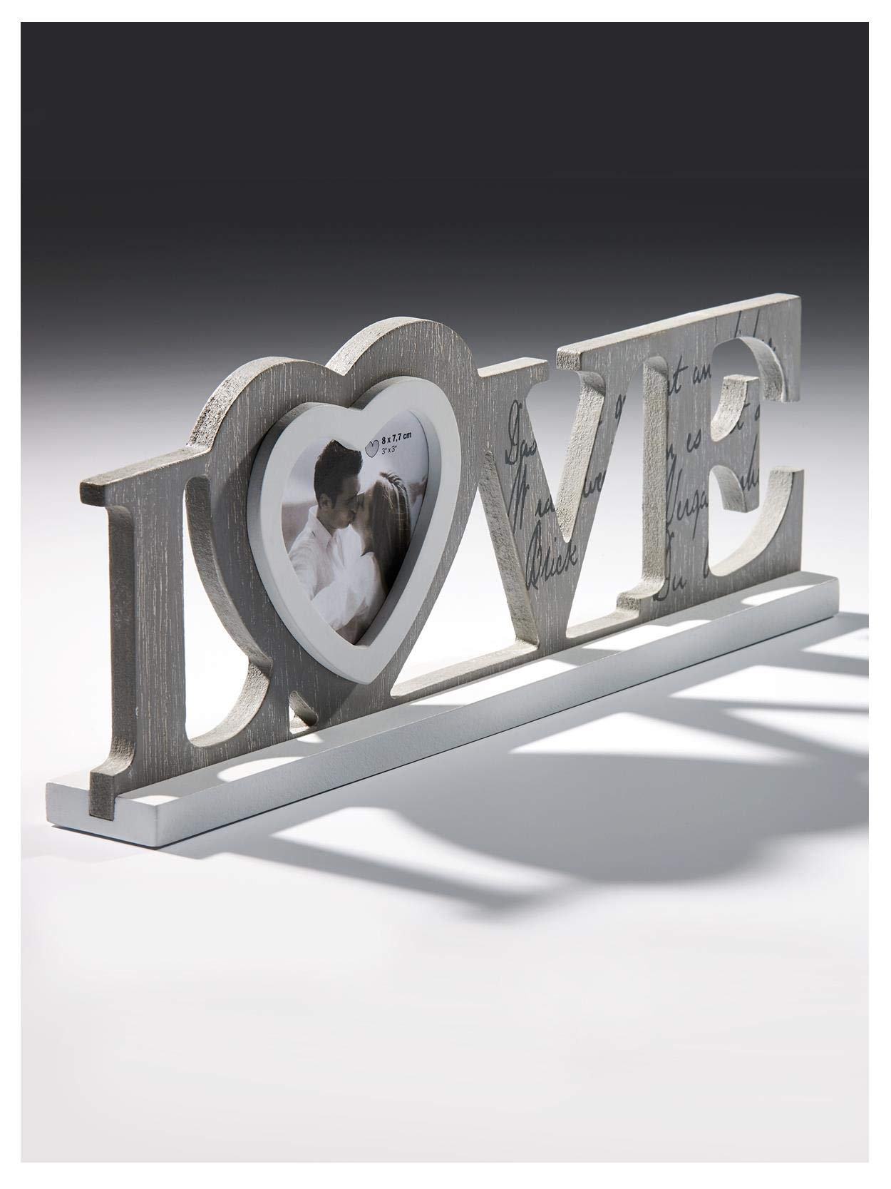walther design Love YF199D cadre photo bois gris 9x9 cm