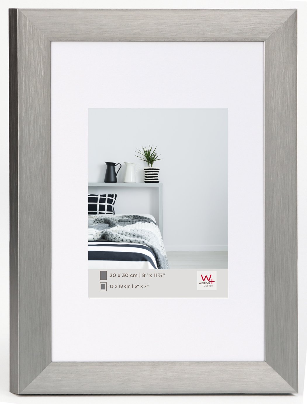 Walther Design Aluline AL040S cadre photo 30x40 cm argent aluminium