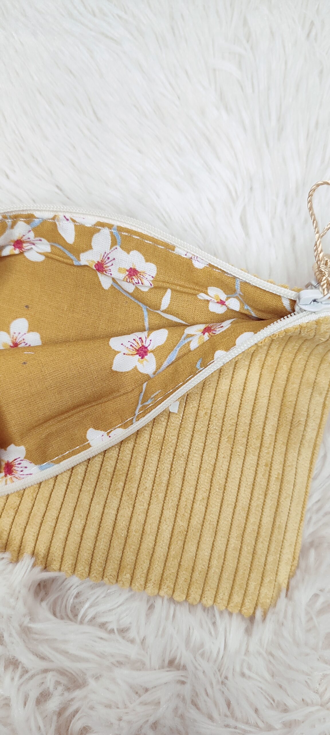Creat’Angel Pochette Maman Trousse Velours Côtelé Unique