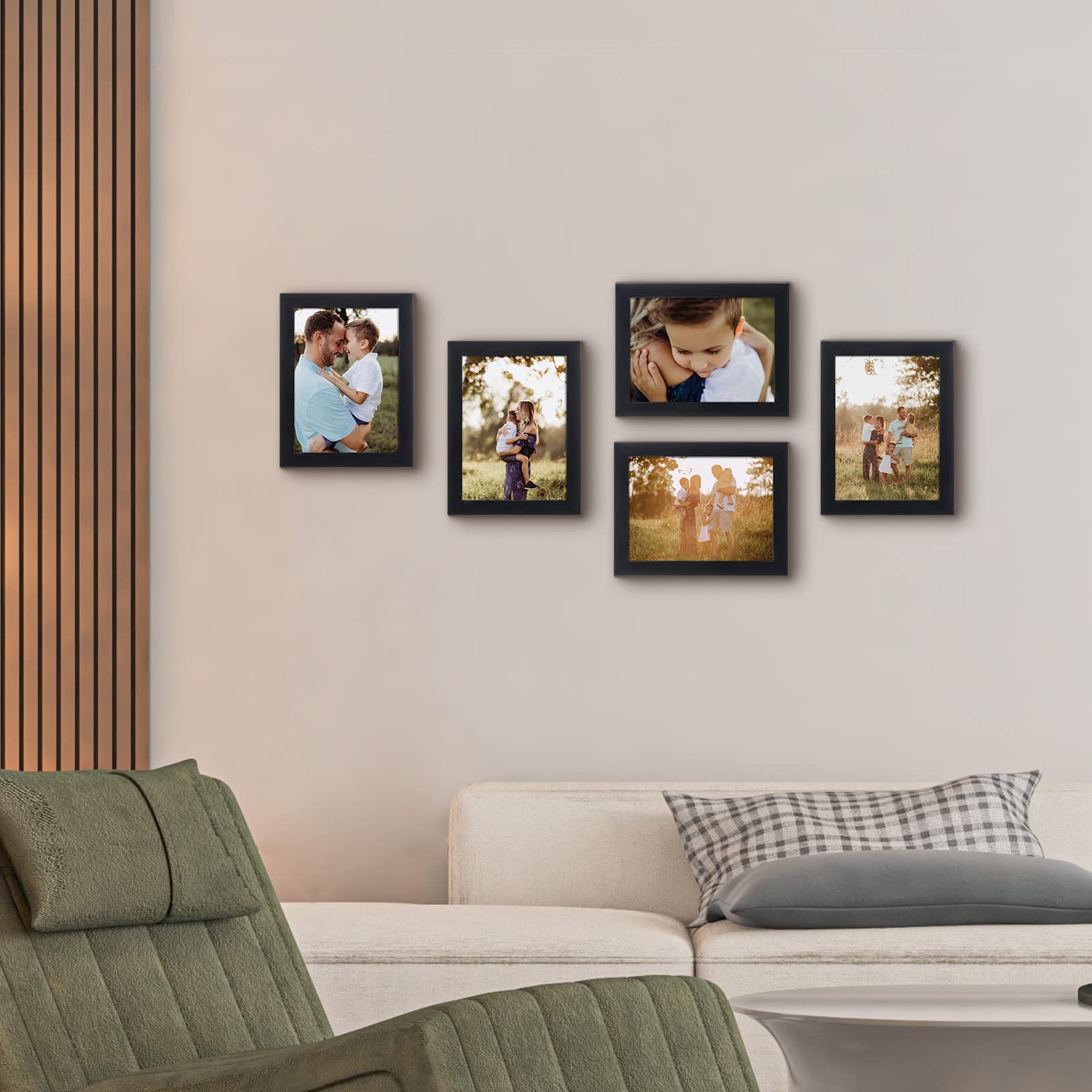 EYMPEU cadre photo noir 15x20 cm lot de 6 à poser
