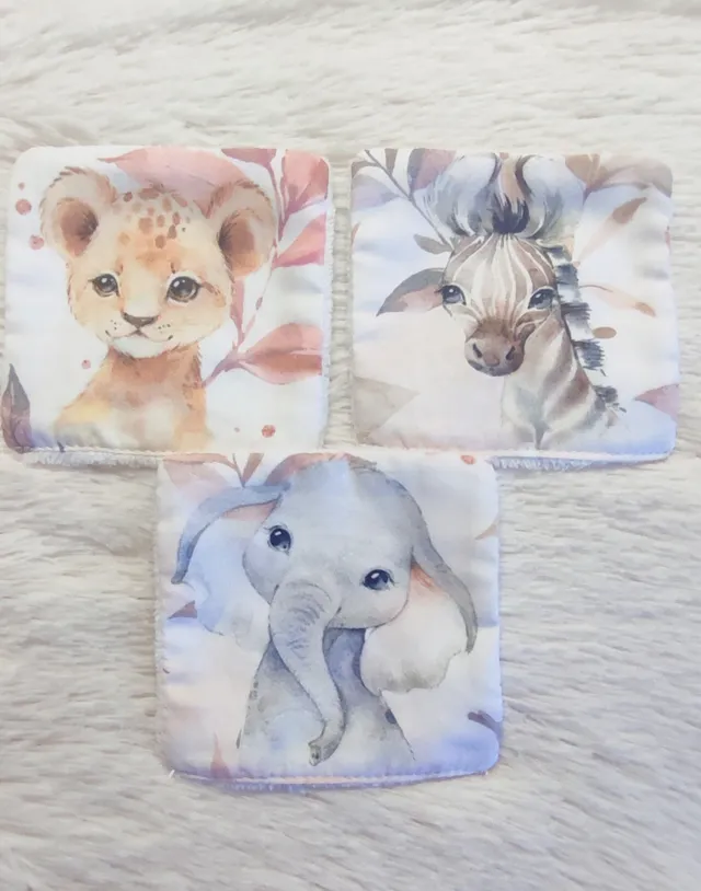Creat’Angel savane lot 3 lingettes bébé 10x10 cm