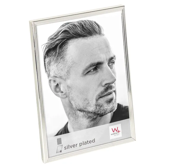walther design Malcom cadre photo portrait argenté 15 x 20 cm