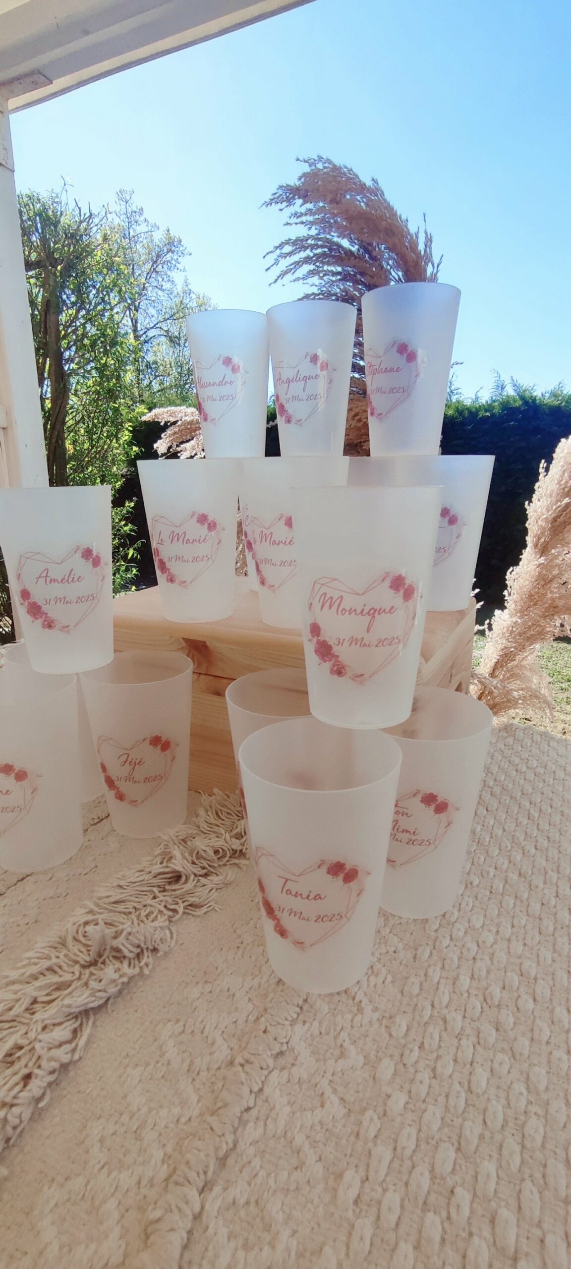 Creat’Angel Verre Personnalisé Gobelet Réutilisable 25cl Givré