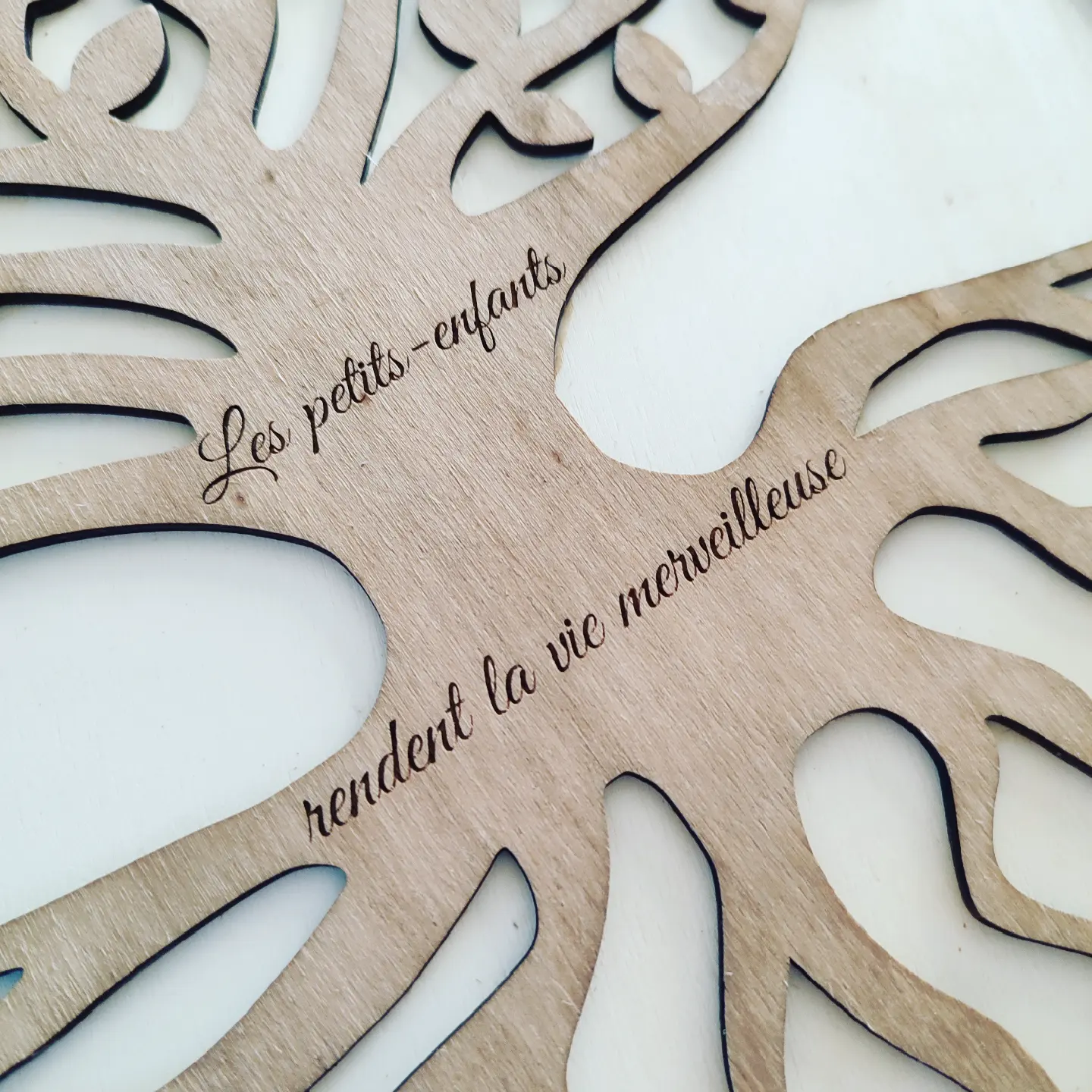 Creat’Angel arbre de vie personnalisé bois 30 cm 14 prénoms