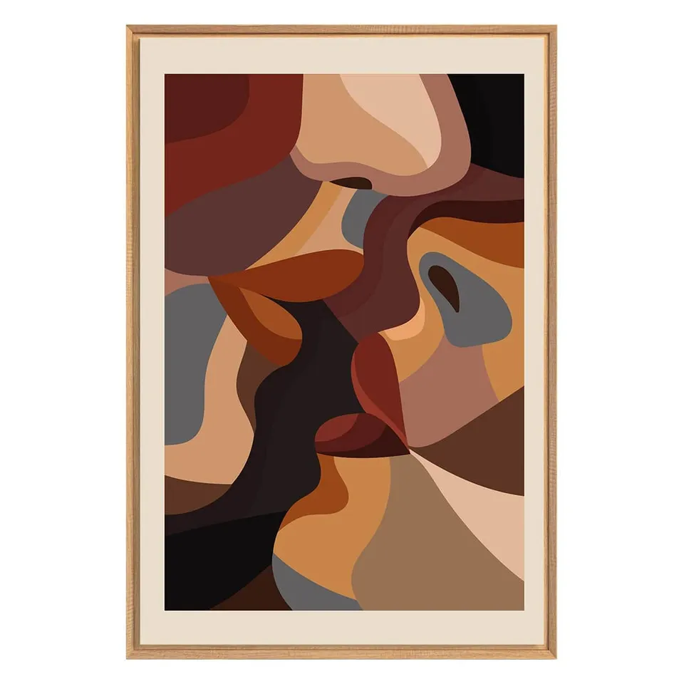Ceanothe Visages tableau mural encadré 65x97 cm bois