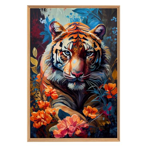Ceanothe tigre coloré tableau encadré 65x97 cm mat