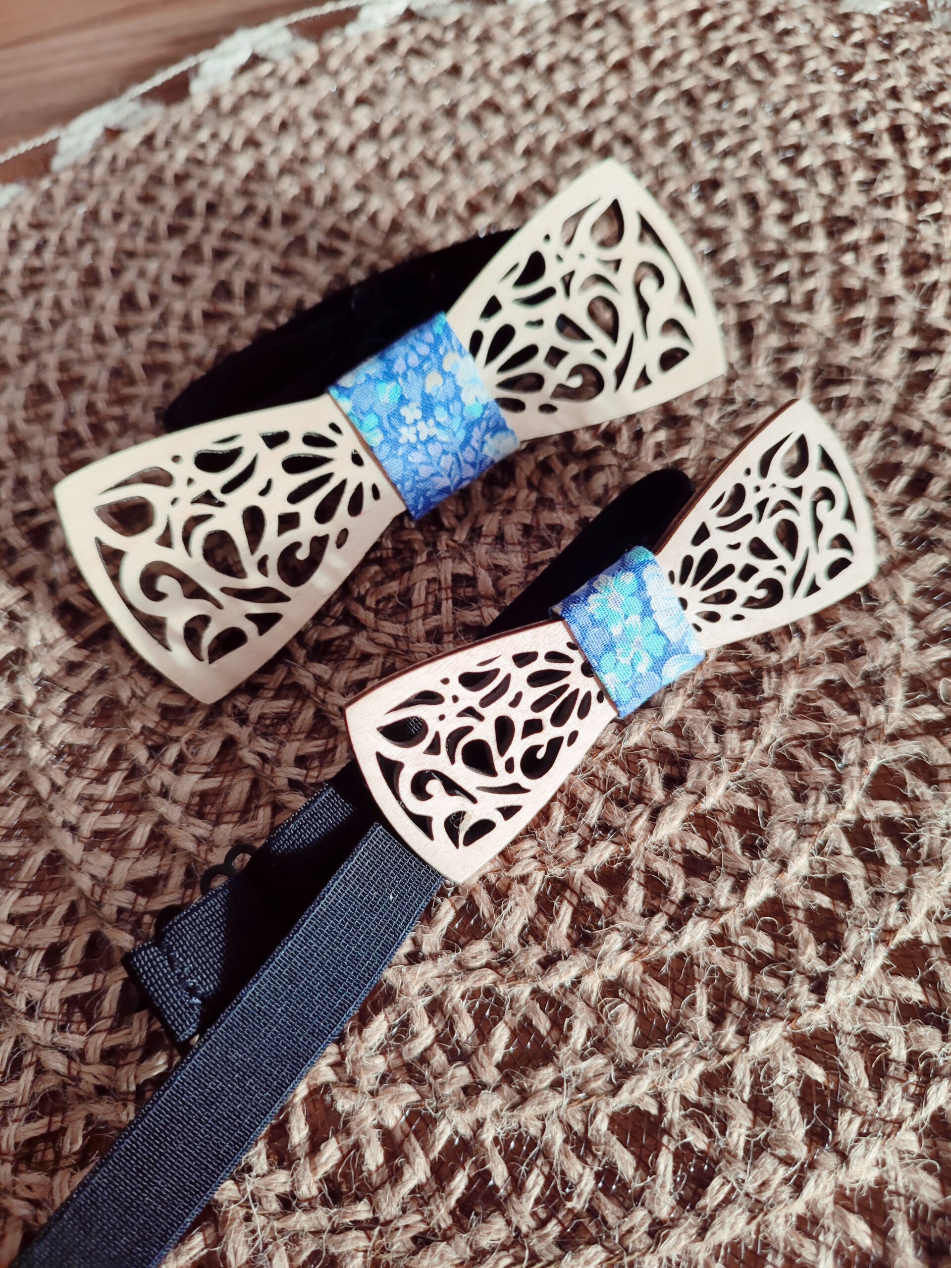 Creat’Angel noeud papillon adulte en bois ajustable