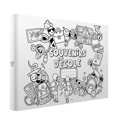 Ceanothe Souvenirs d'école album photo colorier 36 pages