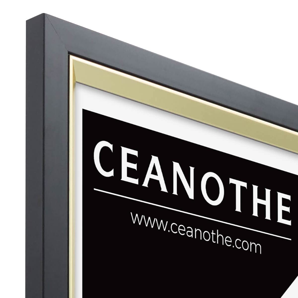Ceanothe Actual 40x50 cm cadre photo noir et doré mural