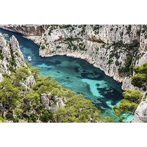 Ceanothe Calanque En-Vau tableau toile 45x65 cm HD